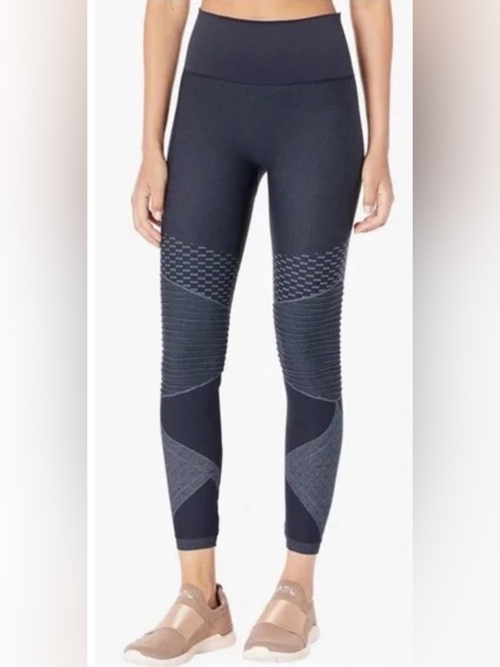 SPANX Look At Me Now High-Waisted Moto Leggings Indigo Sky Size 1X